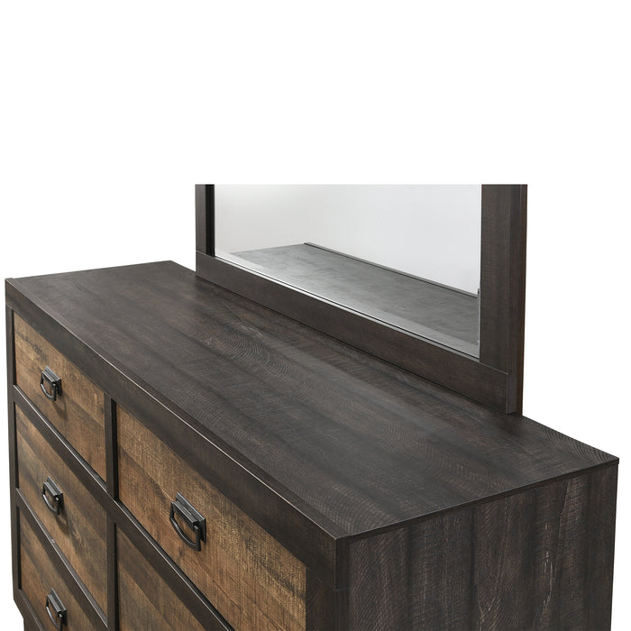 Harlington 6-Drawer Dresser w/ Mirror Set - Venta Furnishings (San Antonio,TX)