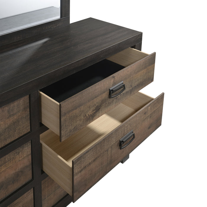 Harlington 6-Drawer Dresser w/ Mirror Set - Venta Furnishings (San Antonio,TX)