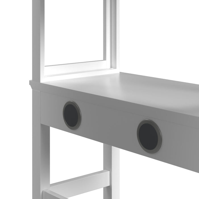 Hampton Kids Loft with Ladder and Desk with Speaker