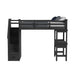 Hampton Kids Loft with Staircase and Desk with Speaker - Venta Furnishings (San Antonio,TX)