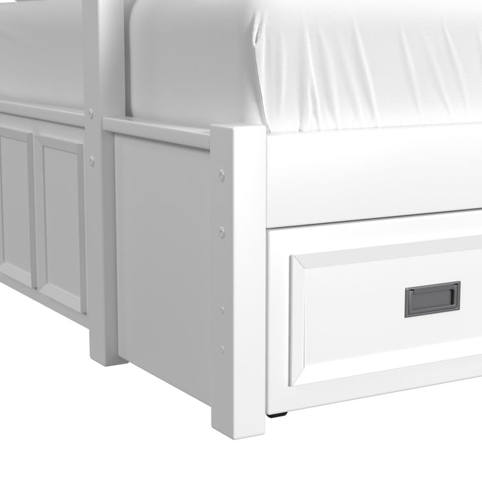 Hampton Kids Over Bunk with Ladder and Trundle Bedroom Set - Venta Furnishings (San Antonio,TX)