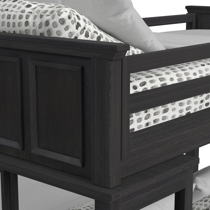 Hampton Kids Over Loft with Ladder and Desk with Speaker Bedroom Set