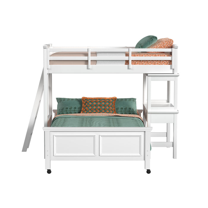 Hampton Kids Over Loft with Ladder and Desk with Speaker - Venta Furnishings (San Antonio,TX)