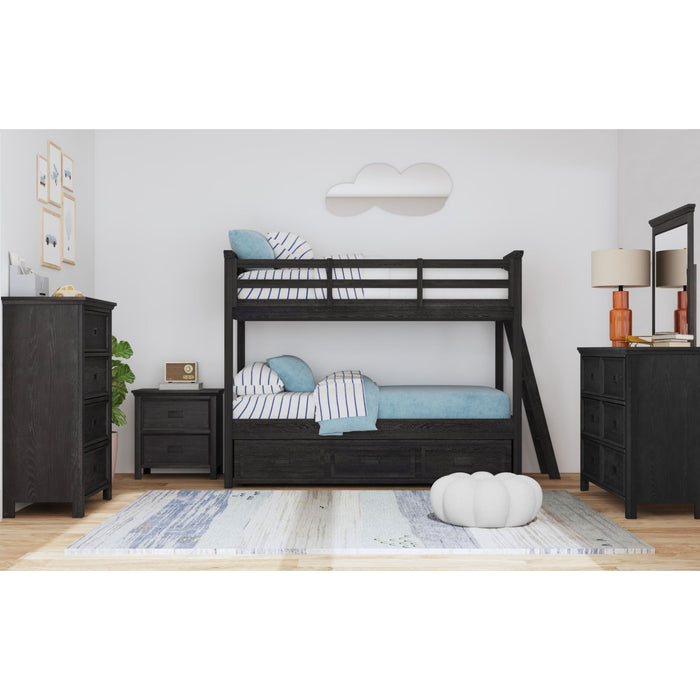 Hampton Kids Over Bunk with Ladder and Trundle Bedroom Set - Venta Furnishings (San Antonio,TX)