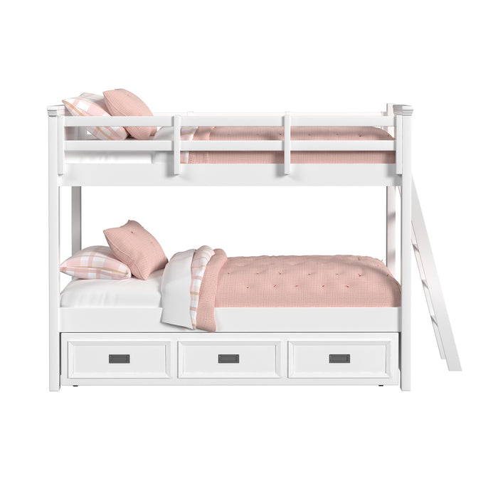 Hampton Kids Over Bunk with Ladder and Trundle - Venta Furnishings (San Antonio,TX)
