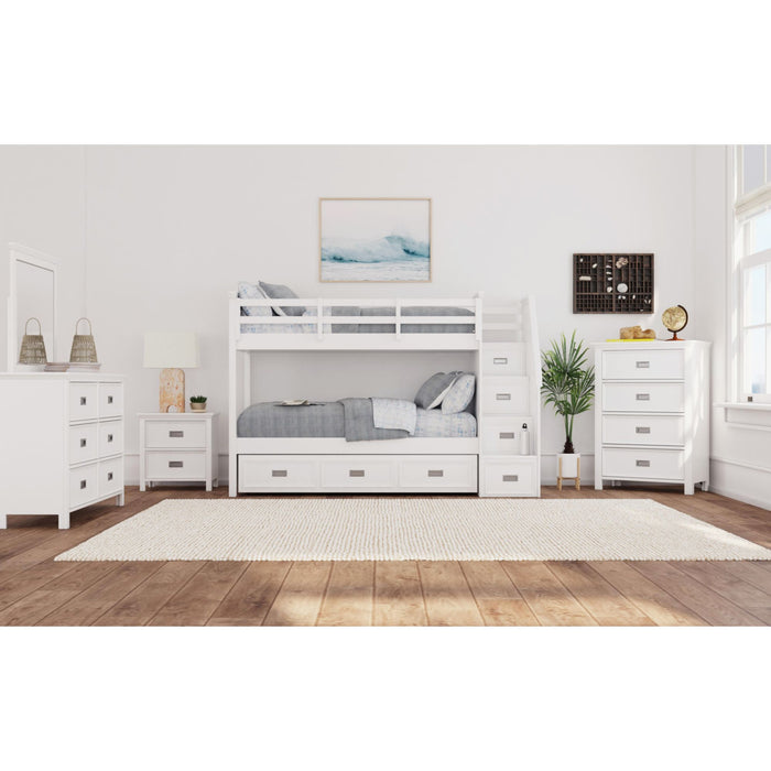 Hampton Kids Over Bunk with Staircase and Trundle - Venta Furnishings (San Antonio,TX)