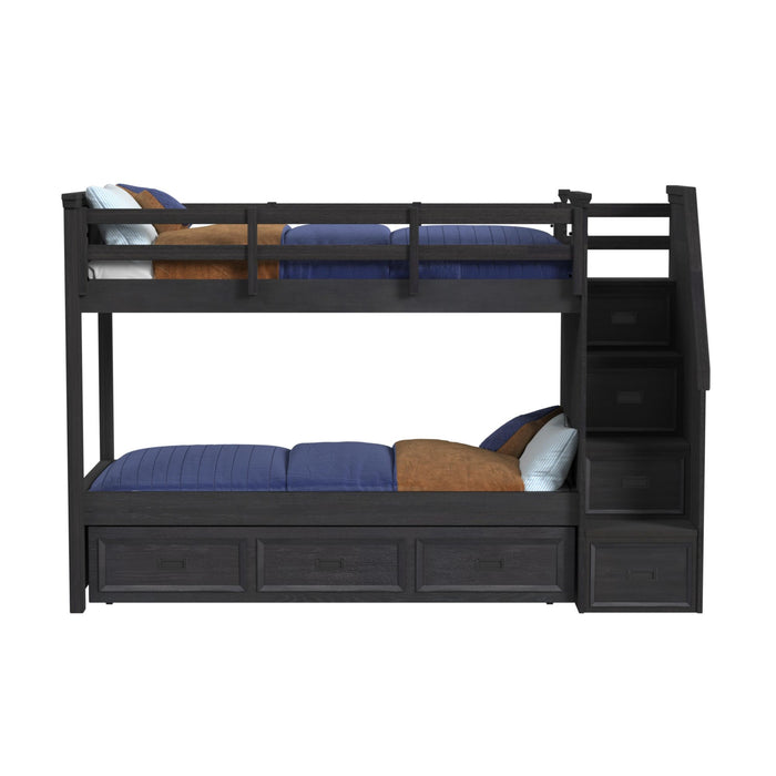 Hampton Kids Over Bunk with Staircase and Trundle - Venta Furnishings (San Antonio,TX)