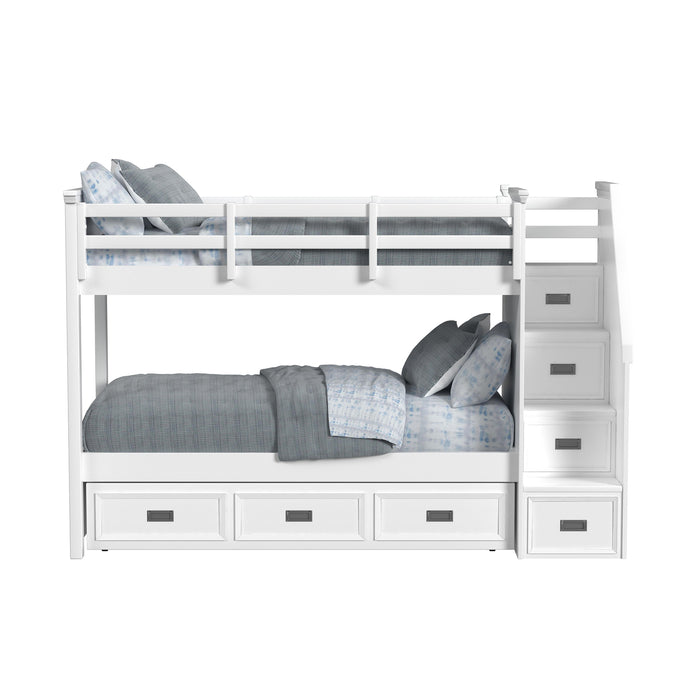 Hampton Kids Over Bunk with Staircase and Trundle - Venta Furnishings (San Antonio,TX)