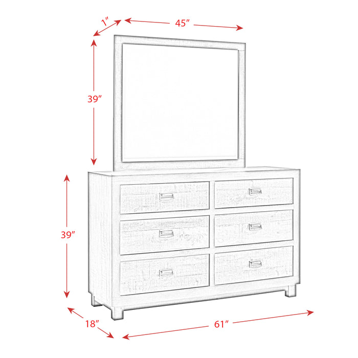 Harlington 6-Drawer Dresser w/ Mirror Set - Venta Furnishings (San Antonio,TX)