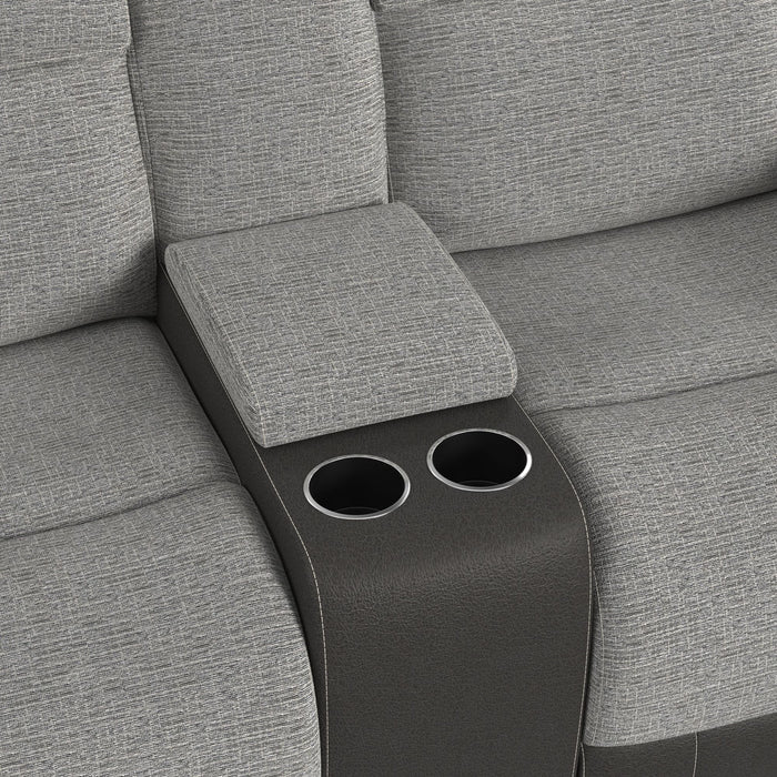Hornet 3PC Living Room Set in Rancho Grey-Sofa, Loveseat & Recliner - Venta Furnishings (San Antonio,TX)