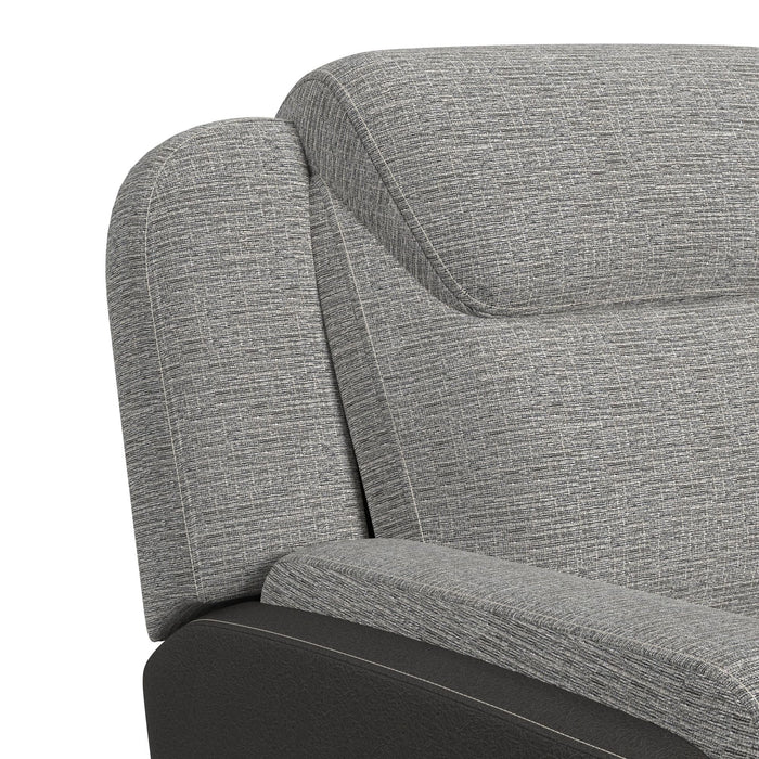 Hornet Motion Glider Loveseat with Console in Rancho Grey