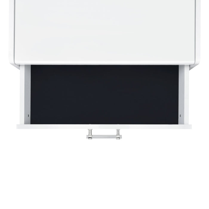 Irvine Mini Dressing Table with Stool, LED and USB in Glossy White