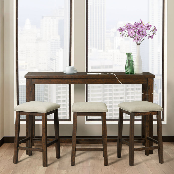 Jax Bar Table Single Pack (Table + Three Stools) - Venta Furnishings (San Antonio,TX)