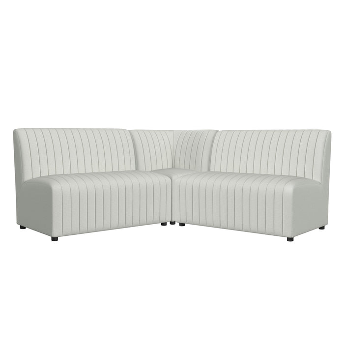 Jemma Upholstered Corner Chair in Beige Linen - Venta Furnishings (San Antonio,TX)