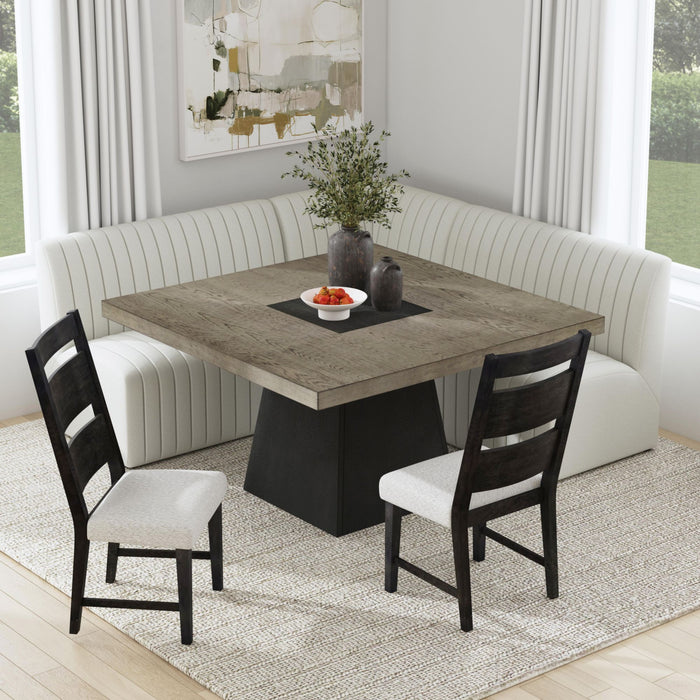 Jemma Square Table w/ Grey Top & Dark Espresso Base