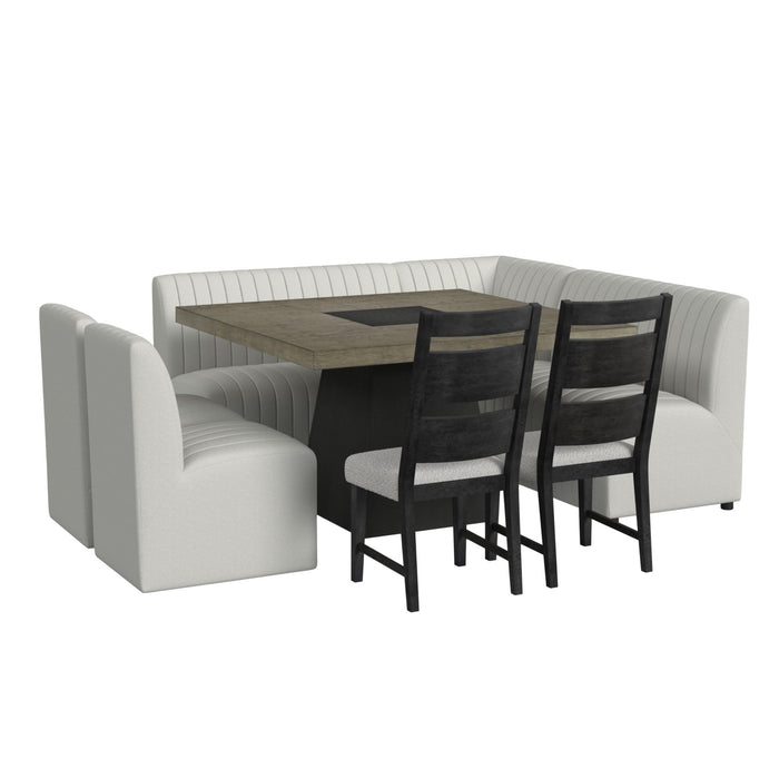 Jemma Upholstered Corner Chair in Beige Linen - Venta Furnishings (San Antonio,TX)
