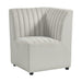 Jemma Upholstered Corner Chair in Beige Linen - Venta Furnishings (San Antonio,TX)