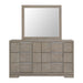Kelis Dresser and Mirror Set in Grey - Venta Furnishings (San Antonio,TX)