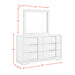 Kelis Dresser and Mirror Set in Grey - Venta Furnishings (San Antonio,TX)