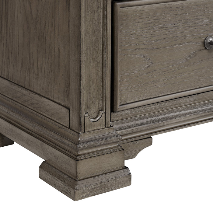 Kings Court Dresser & Mirror in Grey - Venta Furnishings (San Antonio,TX)