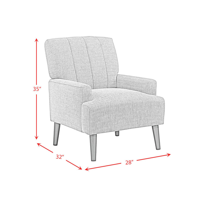 Kiwi Chair with Channel Back in Palmer Teal - Venta Furnishings (San Antonio,TX)