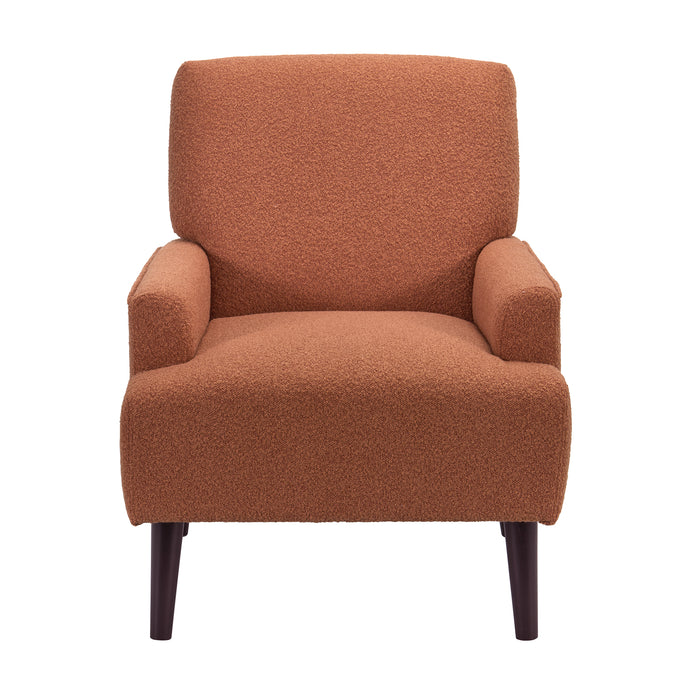 Kiwi Chair in 8077 Boucle Orange & Espresso - Venta Furnishings (San Antonio,TX)