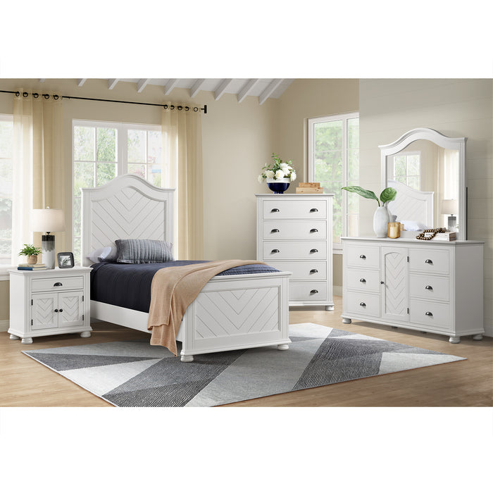 Kona 6-Drawer Dresser in White