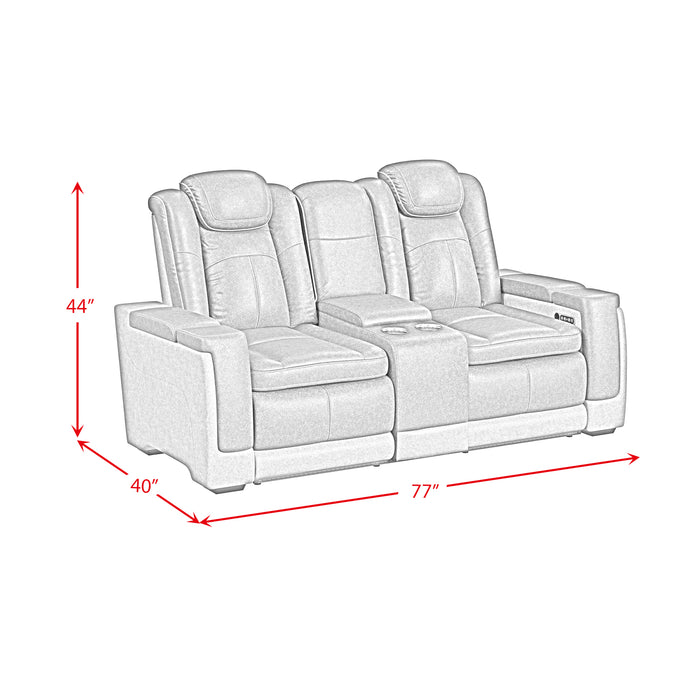 Lantana 3PC Living Room Set in Rocky Cement/Charcoal-Sofa, Loveseat & Recliner