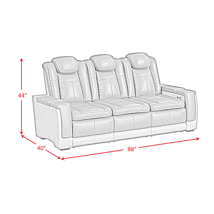Lantana 2PC Living Room Set in Rocky Grey/Brown-Sofa & Loveseat