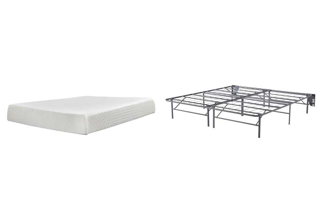 10 Inch Chime Memory Foam Mattress Set - Venta Furnishings (San Antonio,TX)