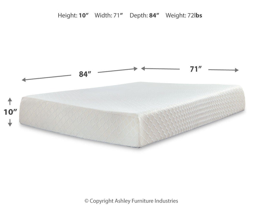 10 Inch Chime Memory Foam Mattress Set - Venta Furnishings (San Antonio,TX)