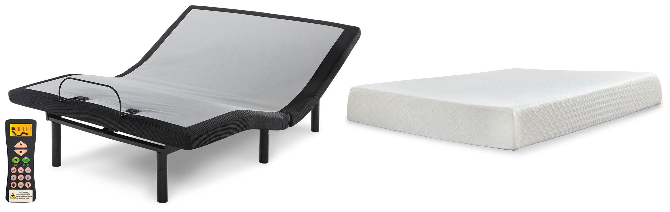 10 Inch Chime Memory Foam Mattress Set - Venta Furnishings (San Antonio,TX)