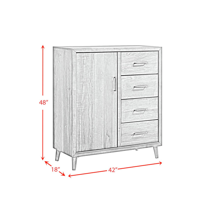 Malibu 4-Drawer Chest in Walnut