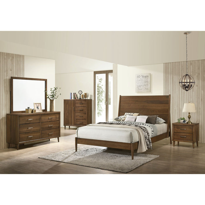 Malibu 4-Drawer Chest in Walnut