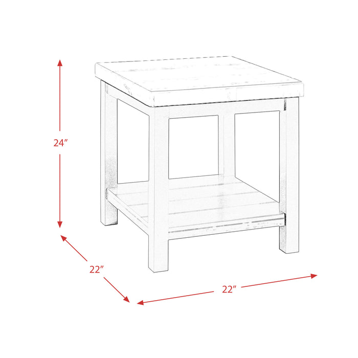 Marcello w/ White Top - End table - Venta Furnishings (San Antonio,TX)