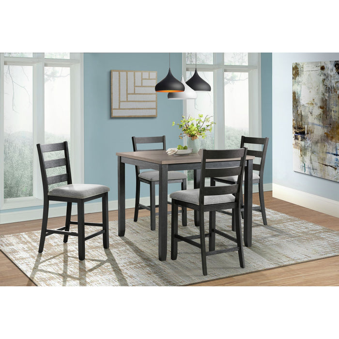 Martin 5 Pc Counter Set (Black Base) - Venta Furnishings (San Antonio,TX)