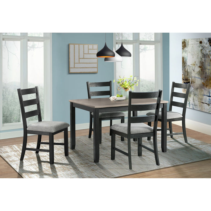 Martin 5 pc Dining Set (Black Base) - Venta Furnishings (San Antonio,TX)