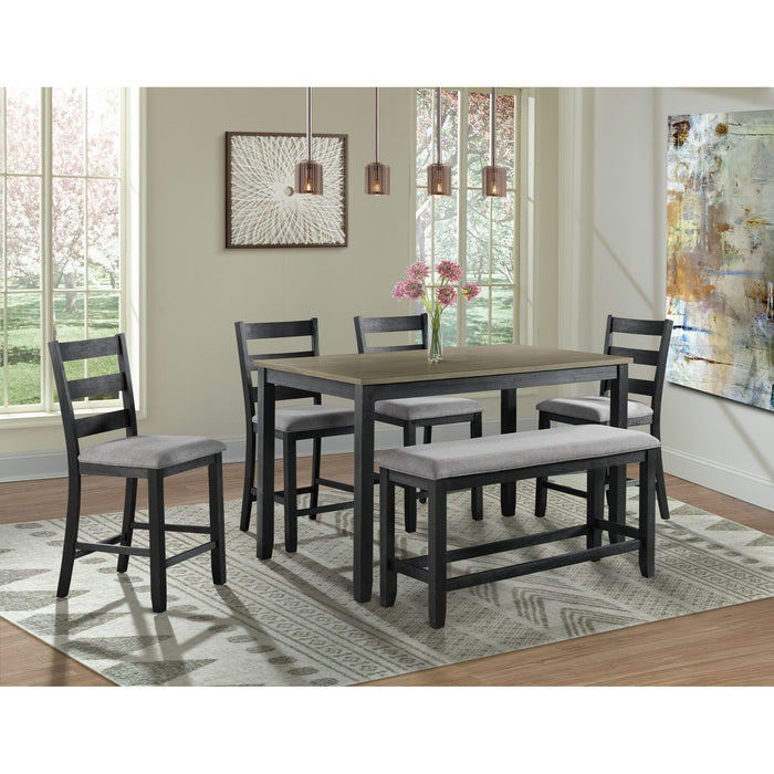 Martin 6 PC Counter Set (Black Base) - Venta Furnishings (San Antonio,TX)