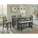 Martin 6 PC Counter Set (Black Base) - Venta Furnishings (San Antonio,TX)