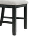 Martin Dining Side Chair with Grey Fabric - Black Finish (2 Per Carton) - Venta Furnishings (San Antonio,TX)