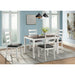 Martin 5 Pc Dining set (Dark Brown Top - White Base) - Venta Furnishings (San Antonio,TX)