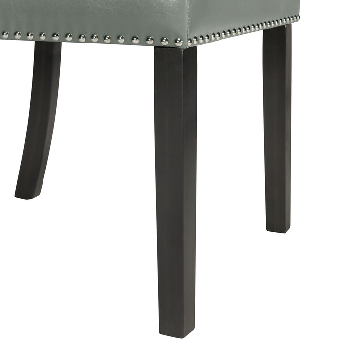 Francesca White Marble Rectangular 5PC Dining Set-Table & Four Grey PU Chairs - Venta Furnishings (San Antonio,TX)