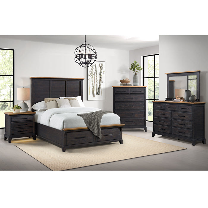 Montrose Storage Bed in Espresso & Brown