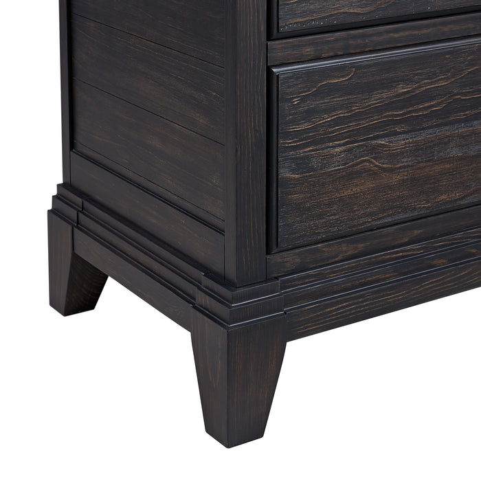 Montrose Dresser and Mirror Set in Espresso & Brown