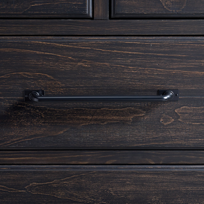 Montrose Nightstand with Charger & Sensor Light in Espresso & Brown