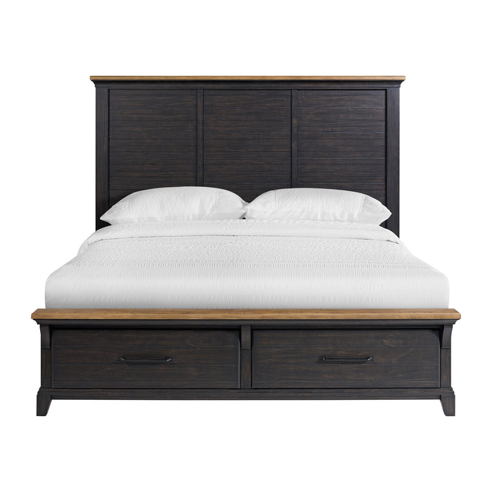 Montrose Storage Bed in Espresso & Brown