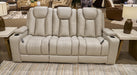 Elevate Edges Reclining Sofa with Drop Down Table - Venta Furnishings (San Antonio,TX)
