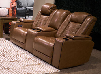 Gruaro Power Reclining Loveseat with Console - Venta Furnishings (San Antonio,TX)