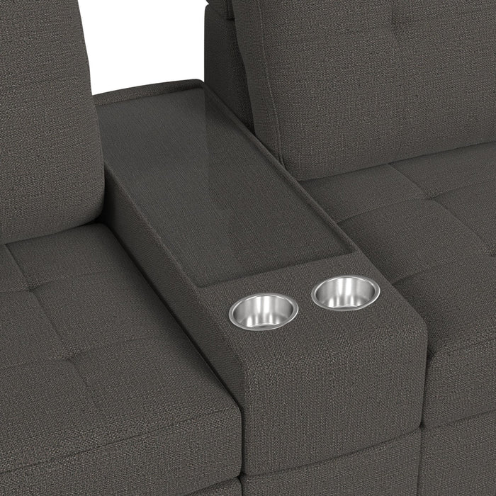 Options One 7PC Living Room Set in Palmer Plus Ash