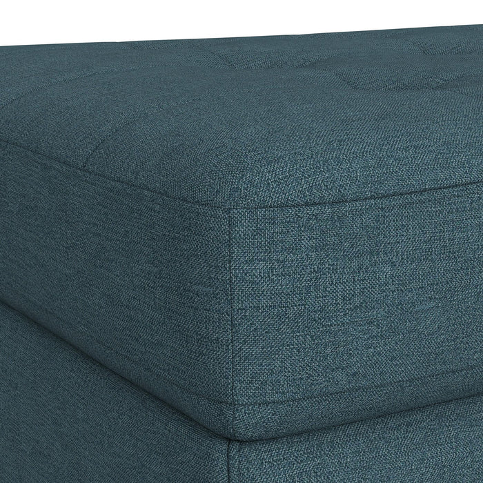 Options One Storage Ottoman in Palmer Plus Teal